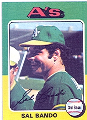 1975 Topps Baseball Cards      380     Sal Bando
